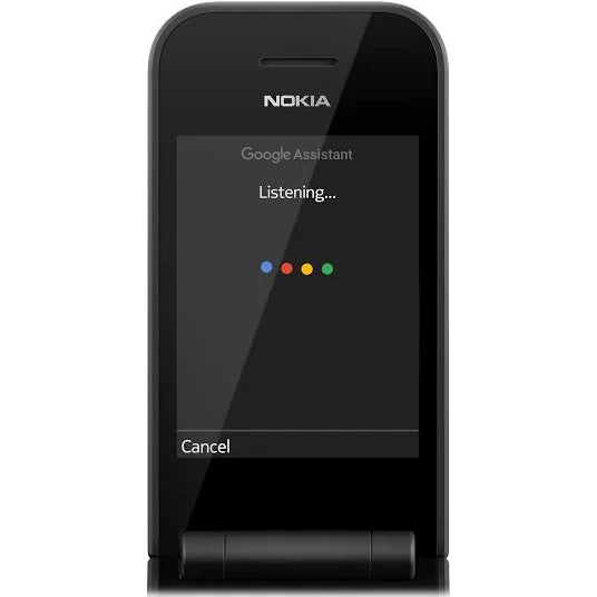 Nokia 2720 (Flip) Feature Phone, Dual Sim, 2Mp Camera With Led Flash Black